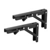 2 x Folding Bracket 200 mm, Black Folding Shelf Brackets,