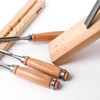 logyues Woodworking Precision Steel Wooden Handle Chisel Set with Storage