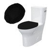 Toilet Lid Cover, Black Seat Covers for Bathroom Set Bowl