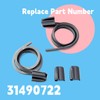 GLOXTED 2Pcs 31490722 Front Windscreen Wiper Rubber Blade Refill Kit