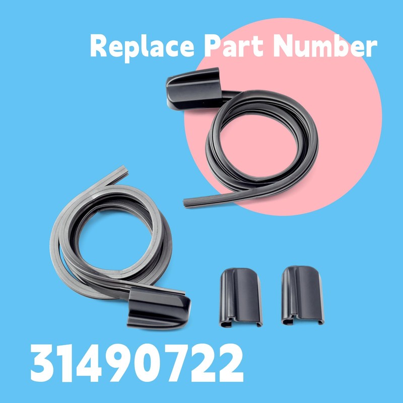 GLOXTED 2Pcs 31490722 Front Windscreen Wiper Rubber Blade Refill Kit