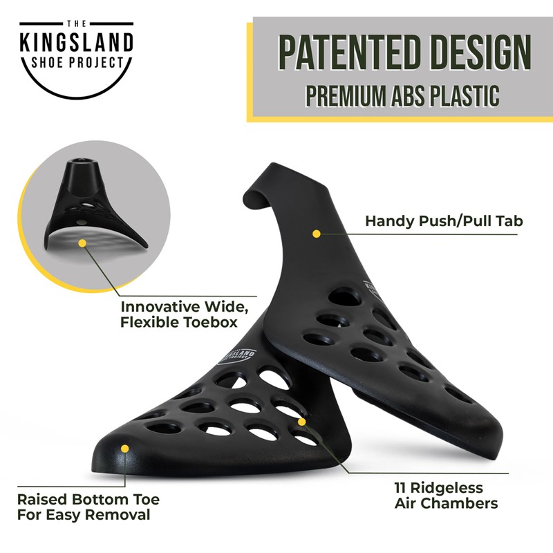 Fresh Flow Shoe Trees |Large 10-Pack| Simple, Aerated Shoe Trees