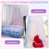 Mosquito Net Bed Canopy, with LED Light Polyester, Decorative Hanging