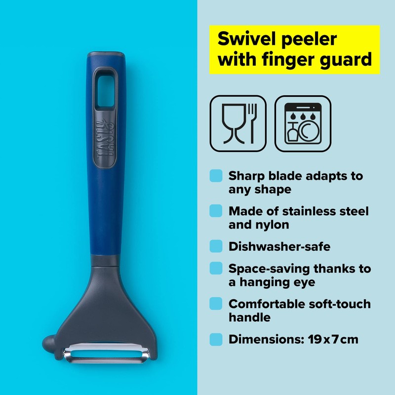 Tasty Everyday Stainless Steel Y Peeler with Soft-Touch Handle, Fruit