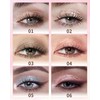 Sparkle Monochrome Eyeshadow Palette, Pink Glitter Shimmer Highly Pigmented Eye