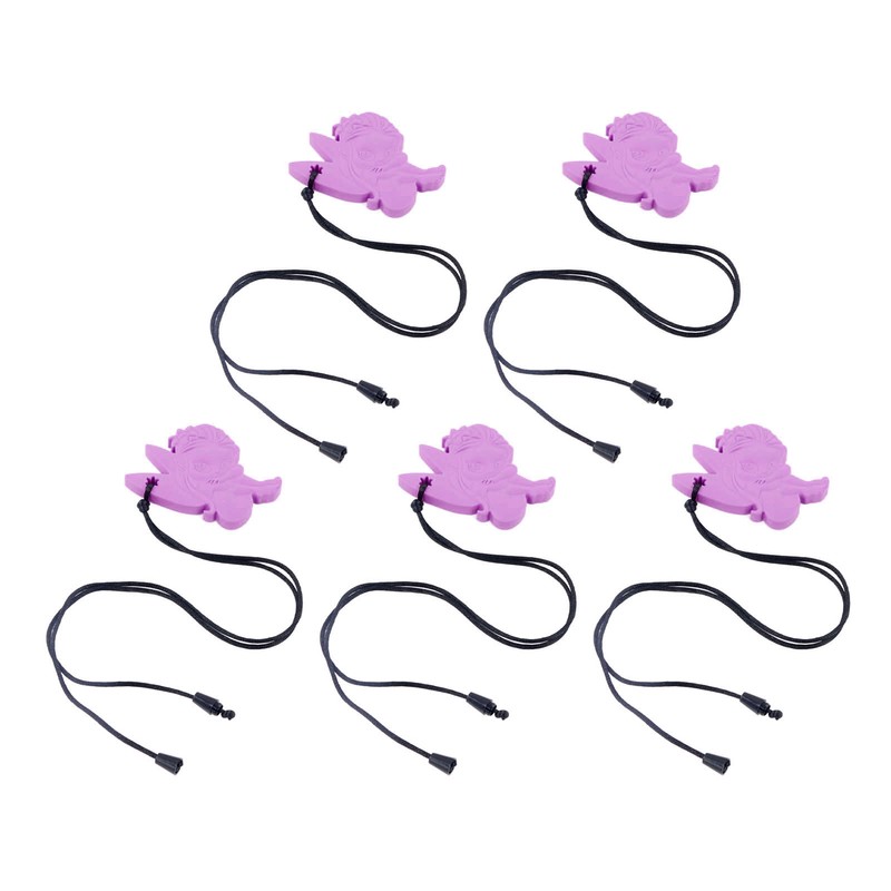 5Pcs Chew Necklace Food Grade Silicone Chewing Pendant for Toddlers