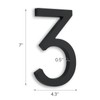 7 Inch Modern House Numbers outside,Street Metal Black Large House