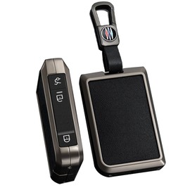 TECART Smart Car Key Case Cover Fits LYNK & CO Lynk Co 01 02 03 05 06 09 Leather Pattern Portable Protective Key Cover Accessories Key B 3 Button, Black-black, 3-Taste