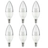 Sunlite 41611 LED B10 Clear Torpedo Tip Chandelier Light Bulb,