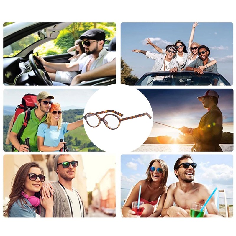YAMEIZE Oval Blue Light Glasses Women Men - Small Anti