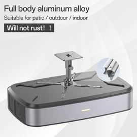 Perfectisan Large Projector Ceiling Mount with Adjustable Height and Extendable Arms, Projector Stand for Engineering Projectors, for Patio Outdoor/Indoor/Office/Livingroom- Dark Gray