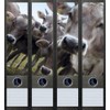 Set of 4 Folder Spines for Wide Folder Cows Cow Stickers Labels Decoration 017