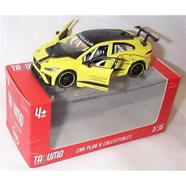 Corgi tayumo Jaguar I Pace eTrophy Yellow pull back and go with opening doors vehicle 1:36 scale diecast model
