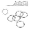 Alomejor 5pcs Round Rings Stainless Steel Smooth Welded O-Ring for