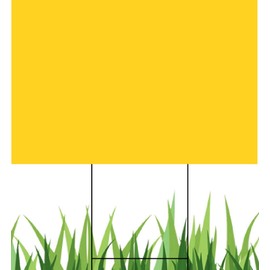 Yard Signs 10 Blank Signs (yellow) 12"x18" x 4 mm Corrugated Plastic Signs & 10 Stake 9x12 inch 9 Gauges Wire Rod Metal Stake, Advertising Signs, Lawn Signs, Open House or Election Signs