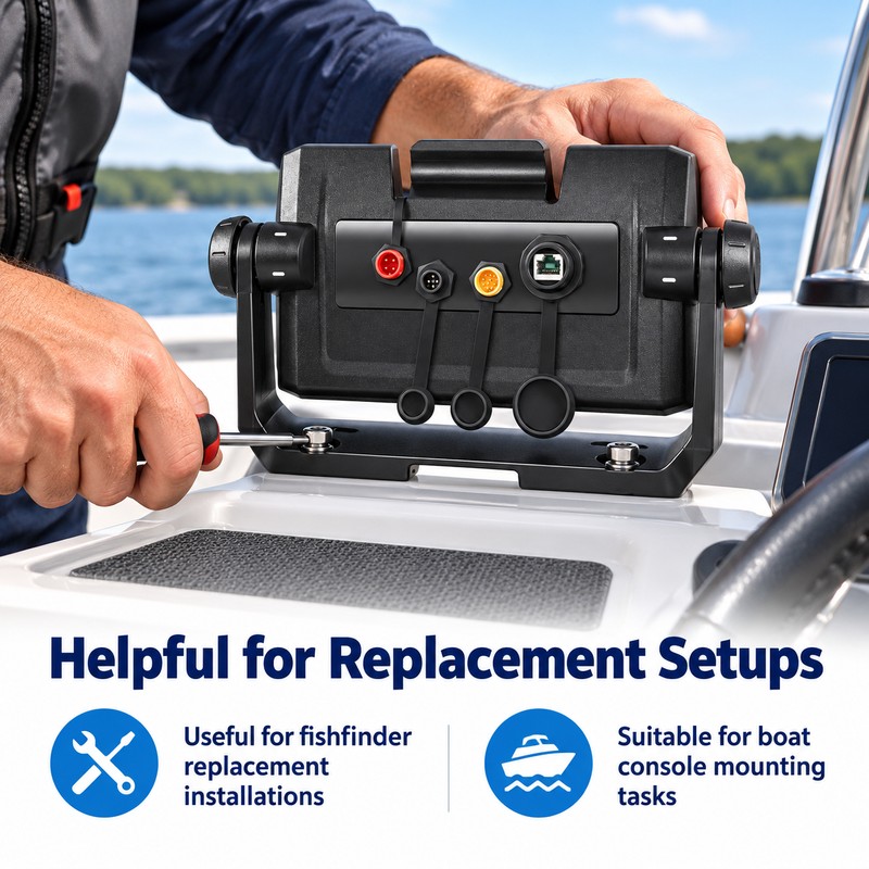 12-Pin Quick-Release Bail Mount for Fishfinder Installation – Adjustable Cradle