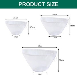 TRKETK 4 Pcs Filter Strainer Bags Cheese Cloths Bags Reusable Filter Cloth Cold Brew Bag Bowl-Shaped Nylon Nut Milk Bag for Cooking Yogurt Nut Milk Oat Milk Almond Cheese Food Straining