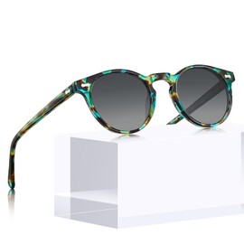 CARFIA Fashion Sunglasses Women's Polarised Round High Quality with 100% UV Protection, A15 - Gradient Grey Lenses