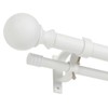 Double Curtain Rod 72-144", Double Drapery Rod with Round &