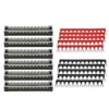 Qiilu 12 Position, 600 V, 15A, Screw Down Terminal Block,