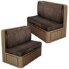 Leather Look RV Dinette Cushion Covers, Stretch Camper Cushion Slipcovers