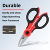 2 x Professional Electrician's Scissors, Carbon Steel Scissors, Household Scissors,