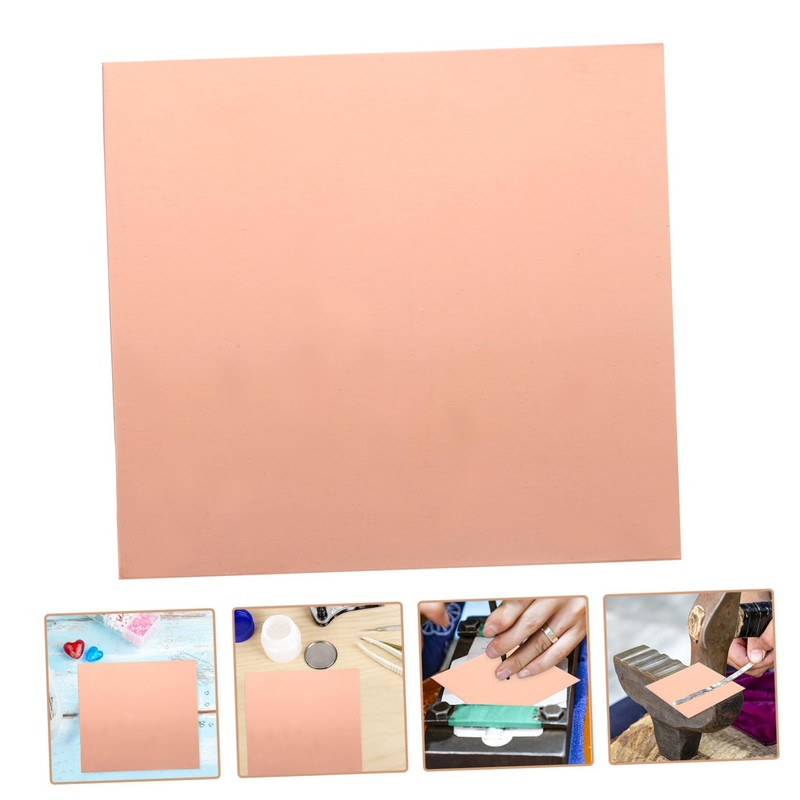 Hohopeti 1sheet Copper Plate for Jewelry Making Thick Copper Sheet