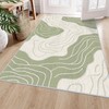 Boho Living Room Rug 4x6 Neutral Area Rugs, Machine Washable