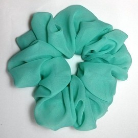 Mint Chiffon Hair Scrunchy - Jumbo - Made in the USA