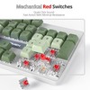 Owpkeenthy Full Size Green Mechanical Gaming Keyboard with Number Pad,