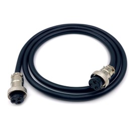 16.4 ft GX16 3 Pin Double Female Cable, GX16 3Pins Female to Female Head Aviation Cordset Electrical Connector Panel Mount Circular Metal Adapter Cordset for Ships 7A 220V 18AWG (5meter)