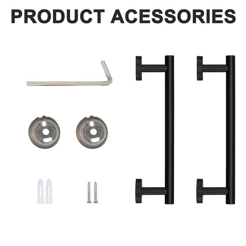 30 cm Bath Towel Bar, Stainless Steel Matte Black Towel