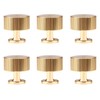 Solid Cabinet Knobs Pulls, 6Sets of Gold Knobs Cabinet Drawer