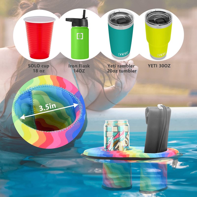 Xxerciz Neoprene Floating Drink Holder, Beverage Floating Coaster for Cell