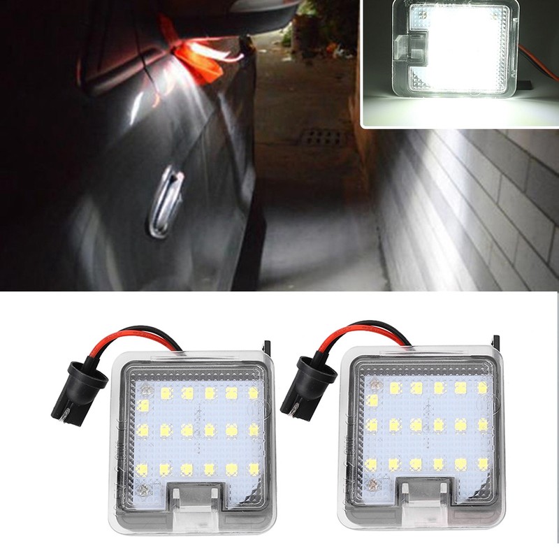 2Pcs LED Wing Mirror Courtesy Light Exterior Floor Lamp Fit