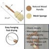 Body Care Body Scrub Bath Sponge Brush Well-Being Natural Wood