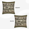 Bayeux Tapestry Throw Pillow Covers 18"X18" Cozy Velvet Square Throw