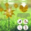 DECEED 10 PCS Reflective Pinwheels for Yard and Garden Bird