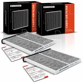 A-Premium - Filtro de aire de cabina de 2 piezas con carbón activado compatible con vehículos Mazda, 3 2014-2018, 6 2014-2021, CX-5 2013-2022