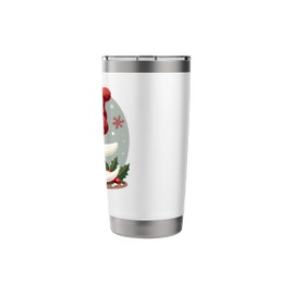 Cute Christmas Ghost Gingerbread Hot Cocoa Holiday Fun Stainless Steel Insulated Tumbler