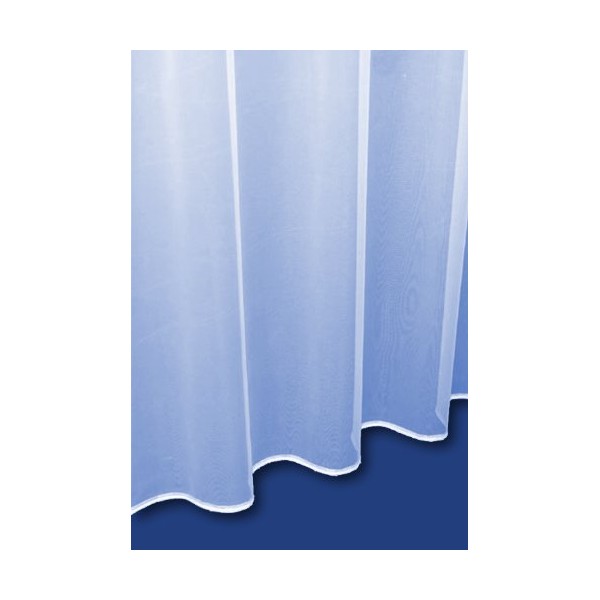 Sue White. Plain Lead Weighted Voile Net Curtain. Multiple Drops.