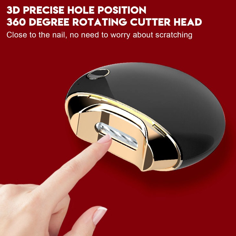 Electric Nail Clipper Safe Prevent Splatter File Function Small Automatic