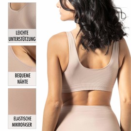 Women's Bra Without Underwire Wide Shoulders Pack of 3 - Women's Bralette Made of Microfibre, Bra Without Underwire Softer than Bustier Women's Cotton, Comfort Top Bra, Seamless Workmanship - Made in