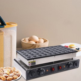 Mini Dutch Pancake Baker Maker, Commercial Electric Nonstick 36Pcs/50Pcs Poffertje Mini Pancake Maker Stainless Steel for Restaurants, Cafes Shops (50Pcs)