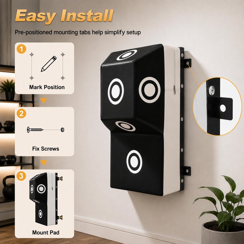 FXEIPOL Wall Mounted Punching Bag, 13.78 x 9.84 x 23.62