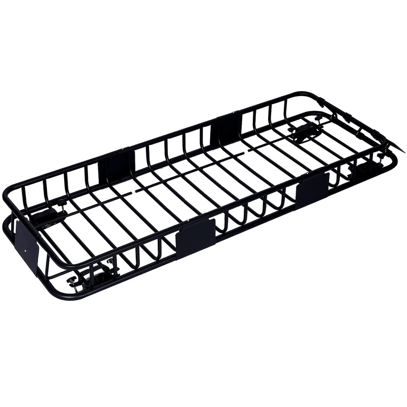 64" x 22.8" Roof Rack Rooftop Cargo Carrier Steel Basket,