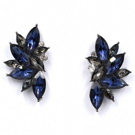 Vintage Design Crystal Earrings Women Statement Stud Earrings Women Earrings Jewelry Blue