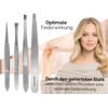 Eyebrow Tweezers Stainless Steel Tweezer Set 6 Piece Angled Straight Tip