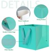 KEYYOOMY Teal Blue Square Gift Bags with Tissue Paper Large