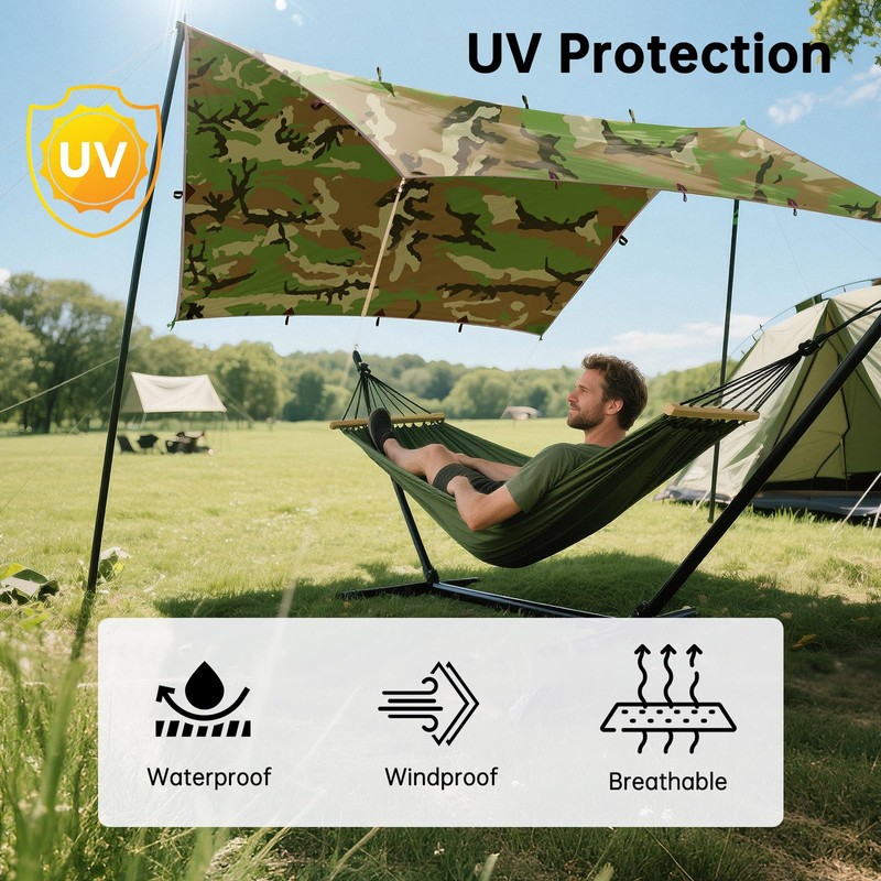 FREE SOLDIER Camping Tarp Waterproof Portable Multifunctional Outdoor Camping Traveling
